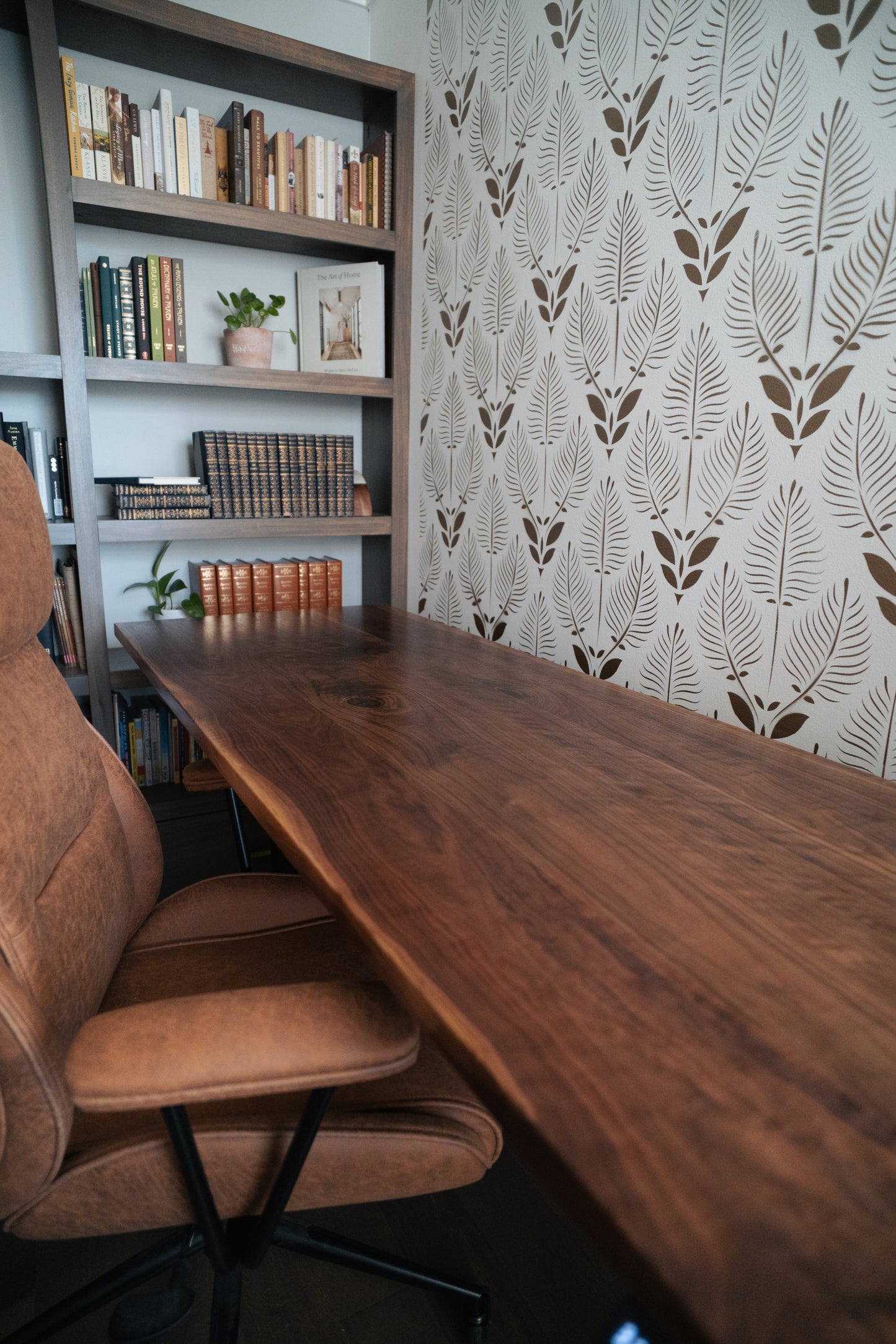 Large Walnut Sit-Stand Desk