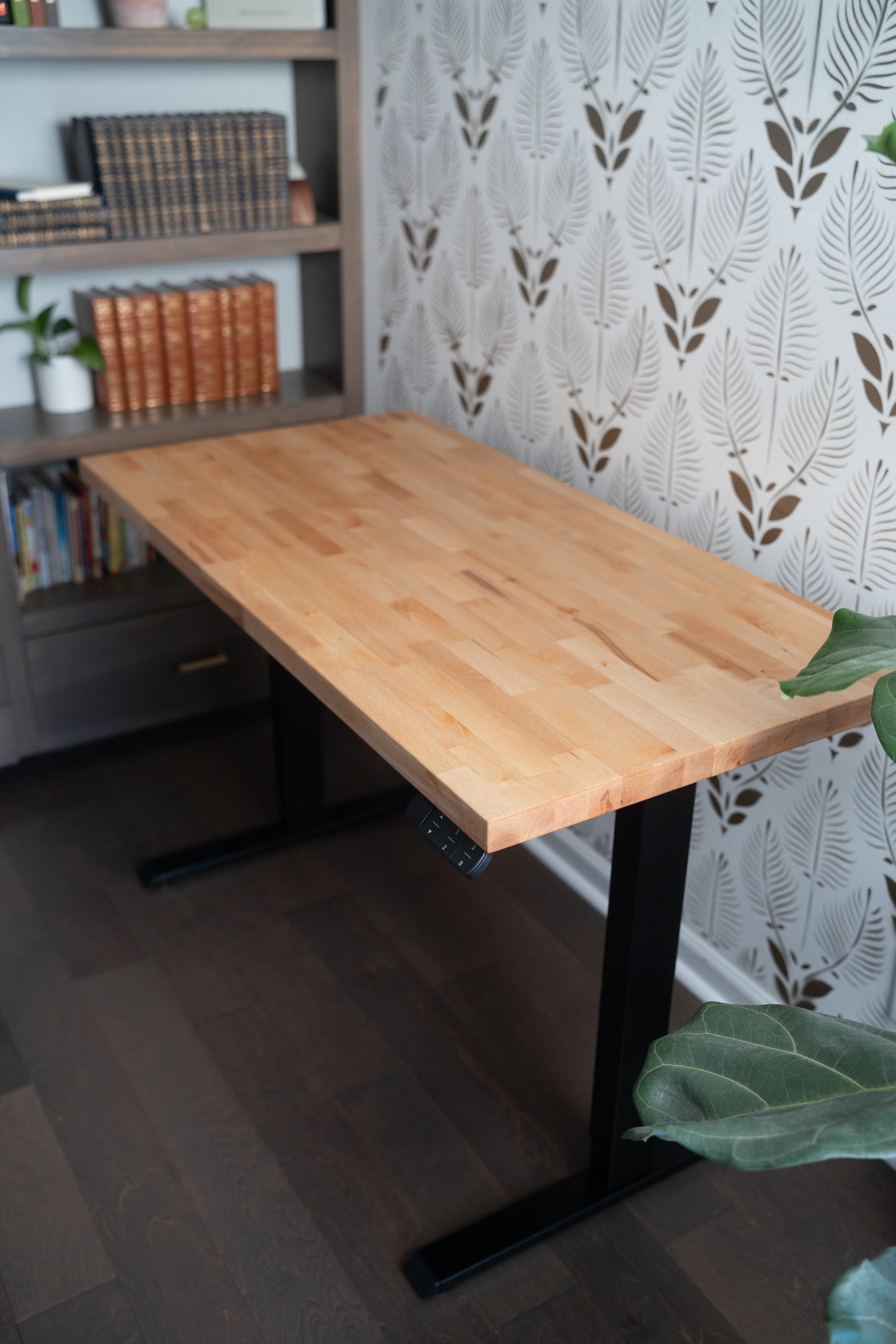 Birch Butcher Block Sit-Stand Desk